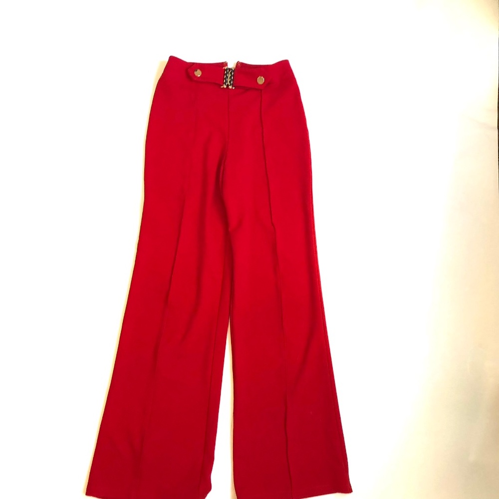 Garcia Red Belted Women’s Pants Size M